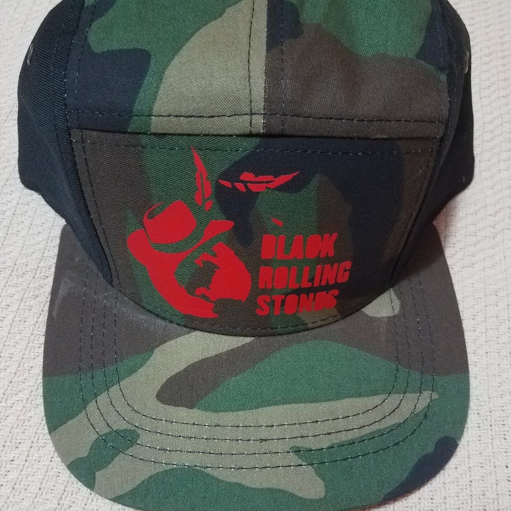 Black Rollingstones army hat or blk